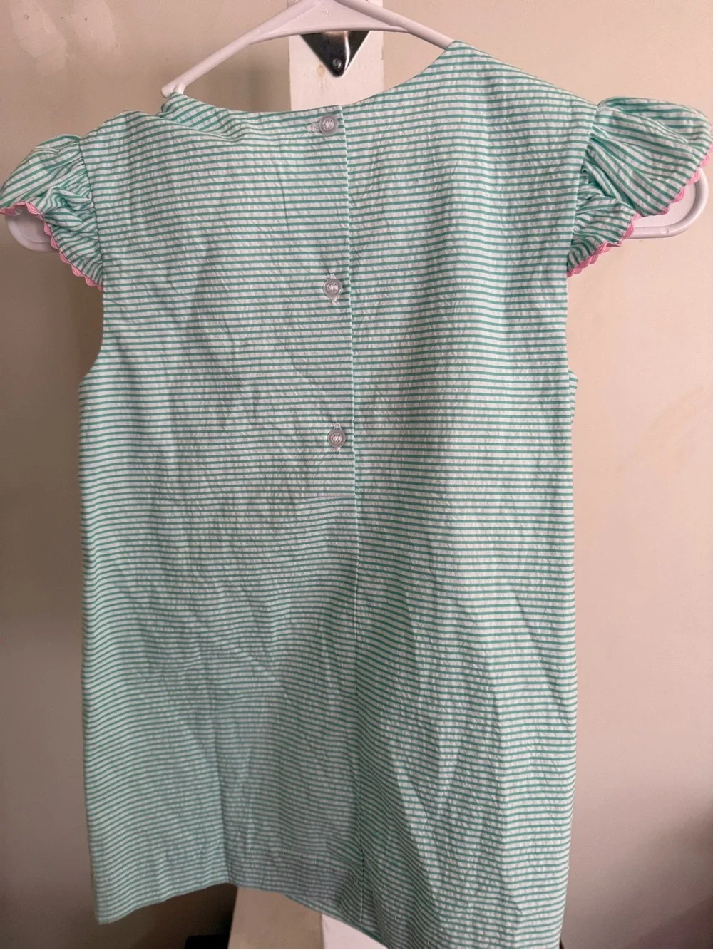 NWT Classic Whimsy Green Seersucker Alligator Smocked Dress
